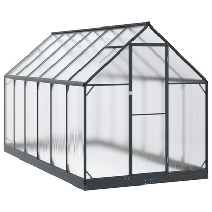 Garden Greenhouse with Door Anthracite 183.5 x 363.5 x 207 cm