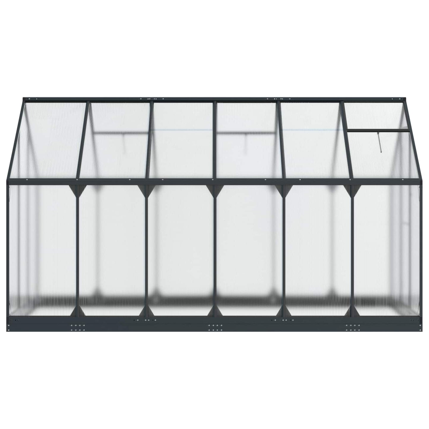 Garden Greenhouse with Door Anthracite 183.5 x 363.5 x 207 cm