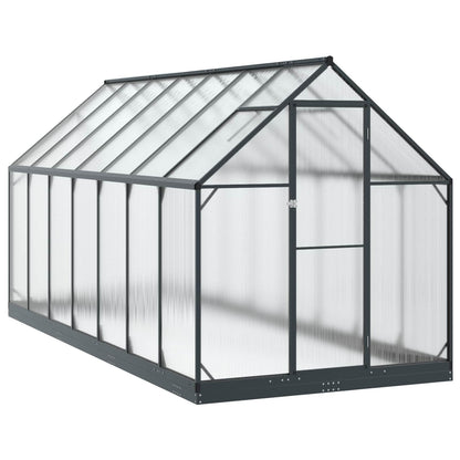 Garden Greenhouse with Door Anthracite 183.5 x 423.5 x 207 cm