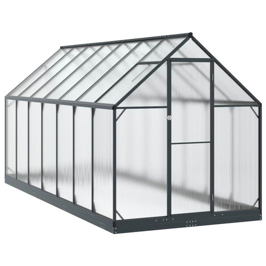 Garden Greenhouse with Door Anthracite 183.5 x 423.5 x 207 cm