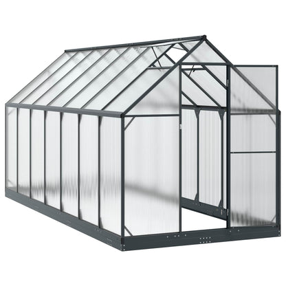 Garden Greenhouse with Door Anthracite 183.5 x 423.5 x 207 cm