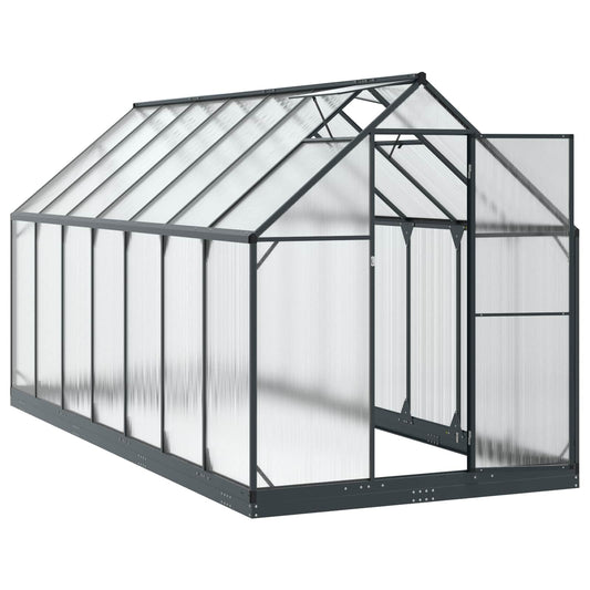 Garden Greenhouse with Door Anthracite 183.5 x 423.5 x 207 cm