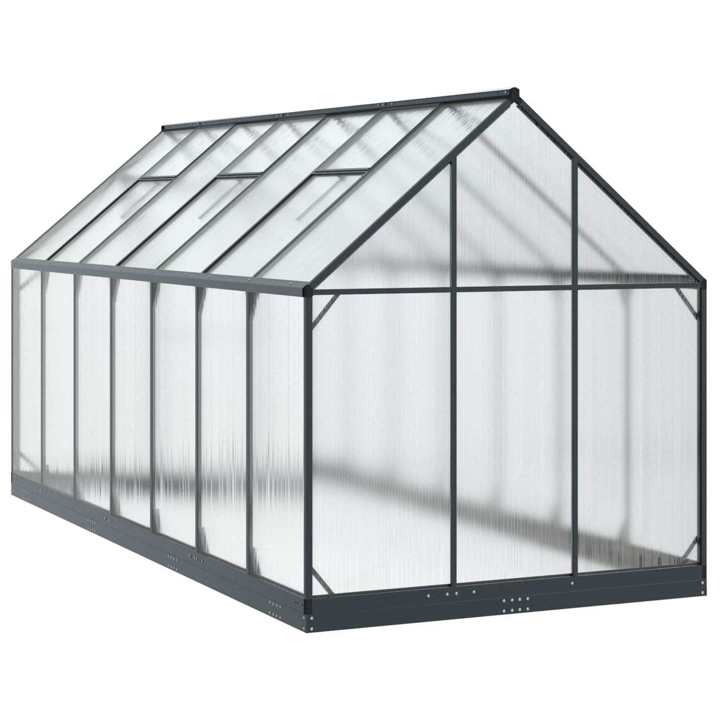 Garden Greenhouse with Door Anthracite 183.5 x 423.5 x 207 cm