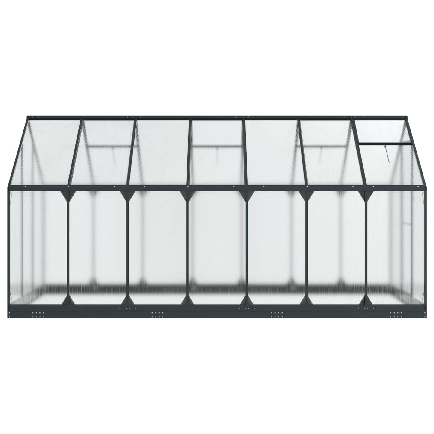 Garden Greenhouse with Door Anthracite 183.5 x 423.5 x 207 cm