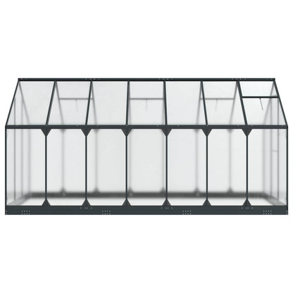 Garden Greenhouse with Door Anthracite 183.5 x 423.5 x 207 cm