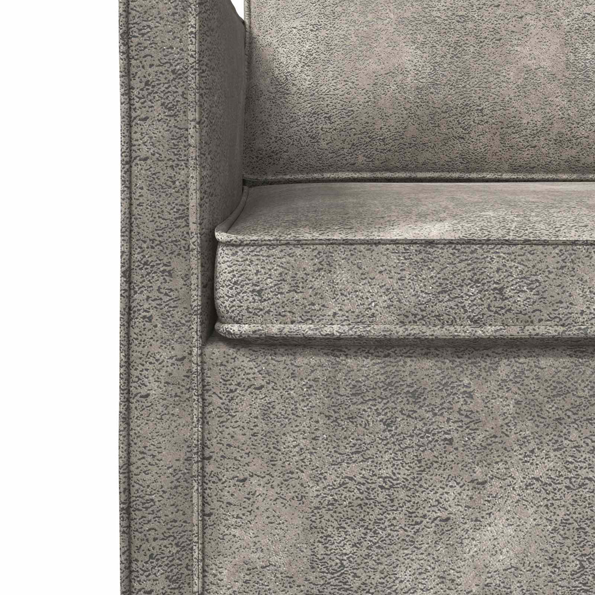 Sofa Set 2 pcs Light Grey Faux Suede Fabric