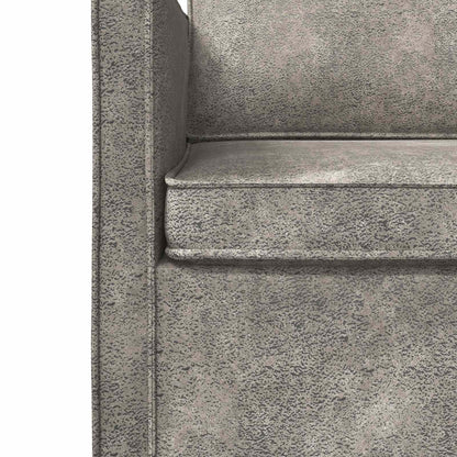 Sofa Set 2 pcs Light Grey Faux Suede Fabric