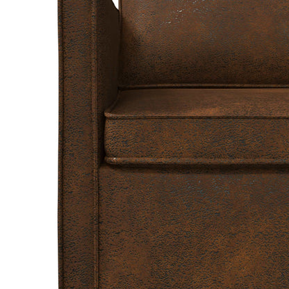 Sofa Set 2 pcs Brown Faux Suede Fabric