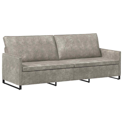 Sofa Set 2 pcs Light Grey Faux Suede Fabric