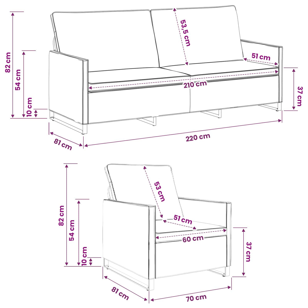 Sofa Set 2 pcs Light Grey Faux Suede Fabric