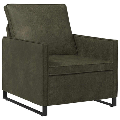 Sofa Set 2 pcs Army Green Faux Suede Fabric