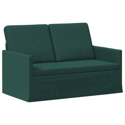 Sofa Set 2 pcs Dark Green Fabric