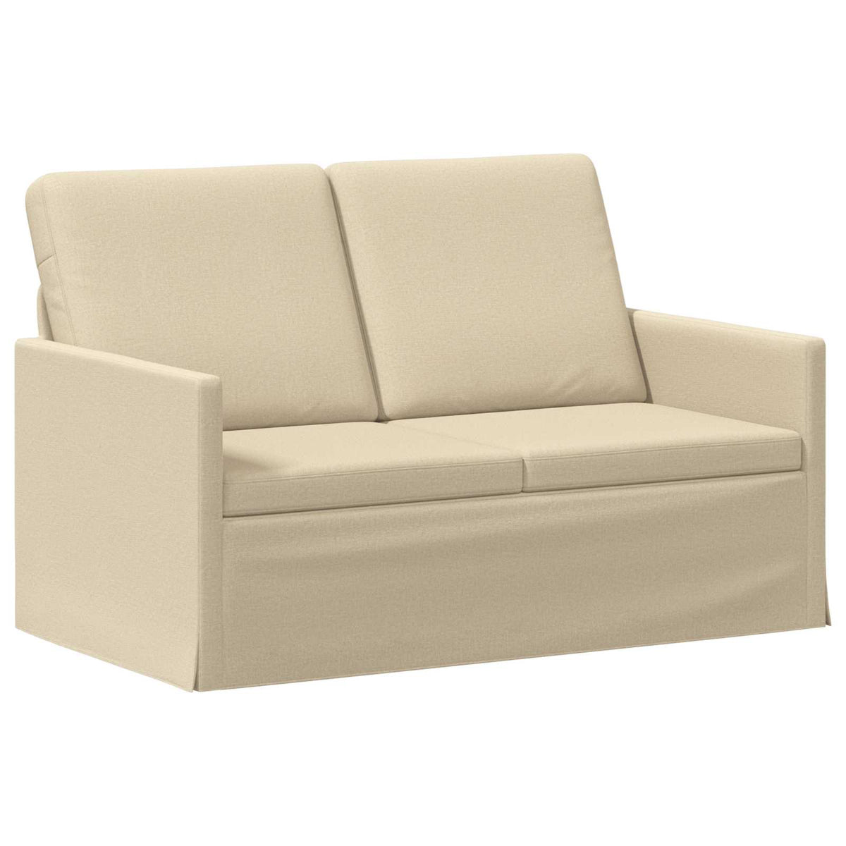 Sofa Set 2 pcs Cream Fabric