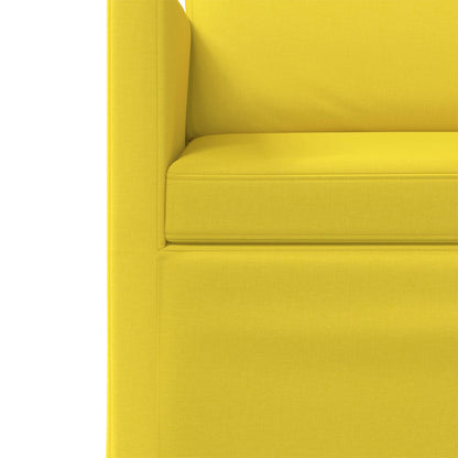 Sofa Set 2 pcs Light Yellow Fabric