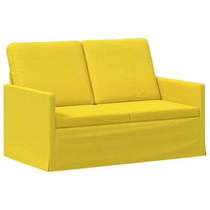 Sofa Set 2 pcs Light Yellow Fabric