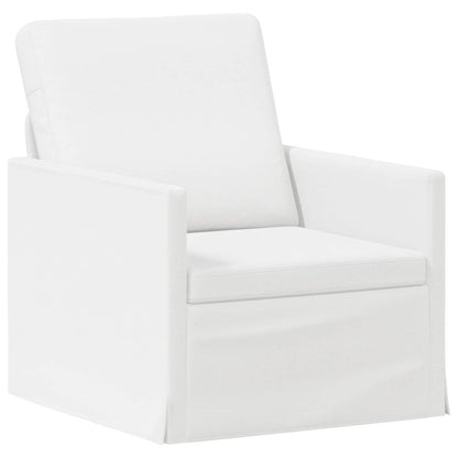 Sofa Set 2 pcs White Fabric