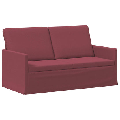Sofa Set 2 pcs Wine Red Fabric