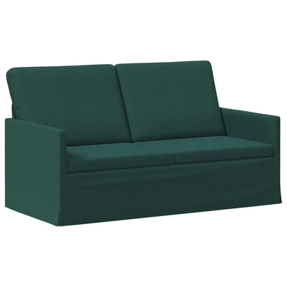 Sofa Set 2 pcs Dark Green Fabric