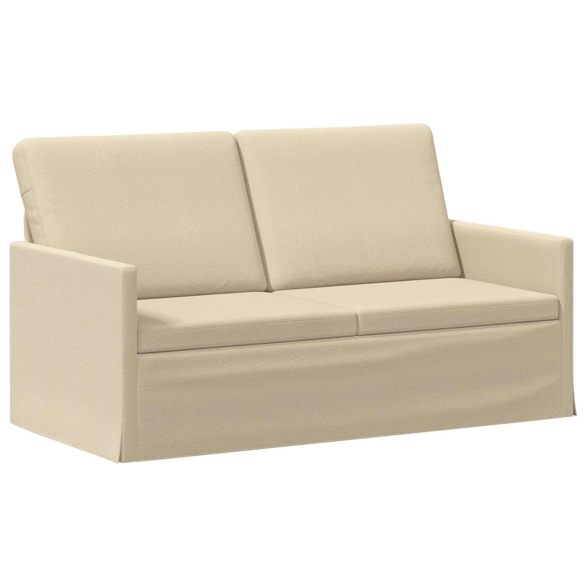 Sofa Set 2 pcs Cream Fabric