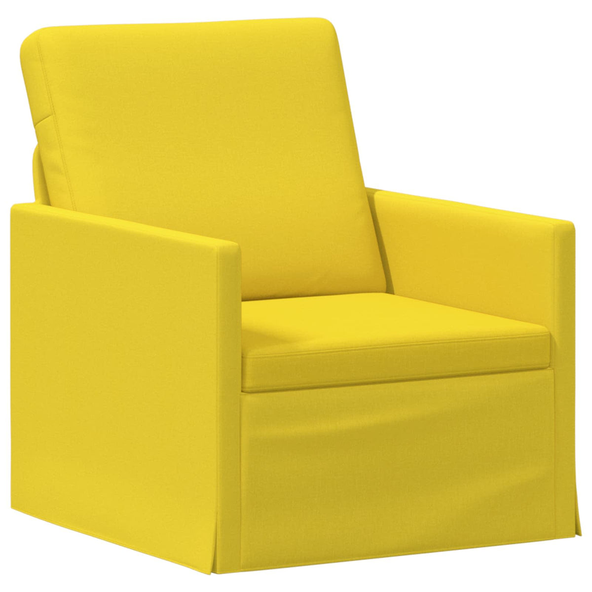 Sofa Set 2 pcs Light Yellow Fabric