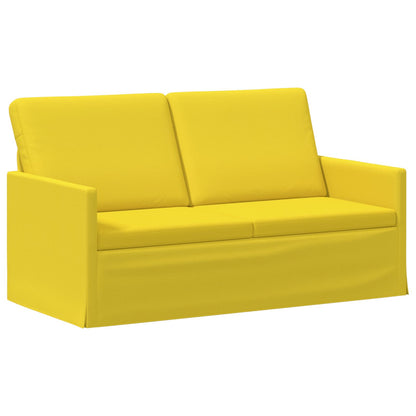 Sofa Set 2 pcs Light Yellow Fabric