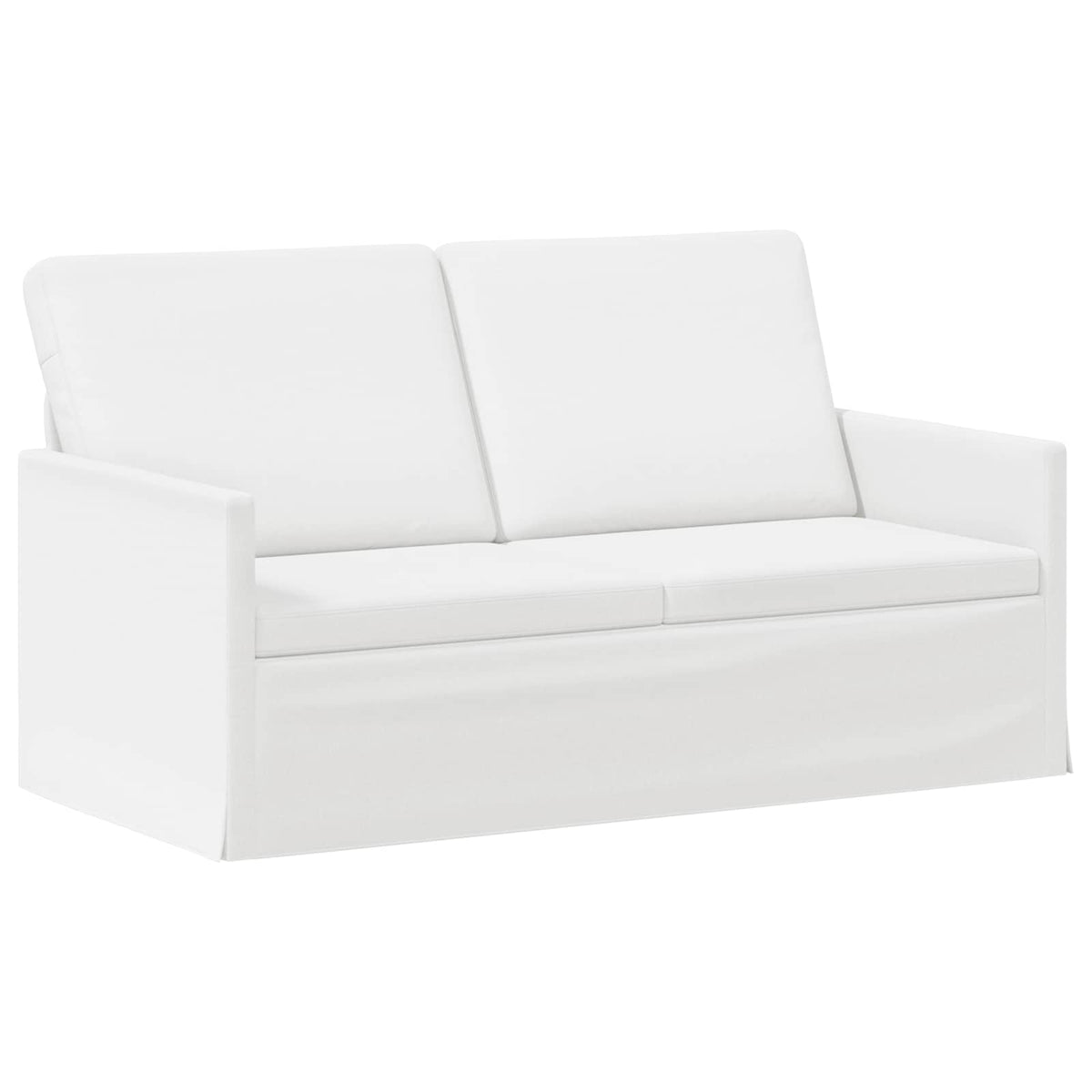 Sofa Set 2 pcs White Fabric