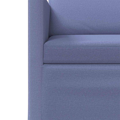 Sofa Set 2 pcs Jeans Blue Fabric