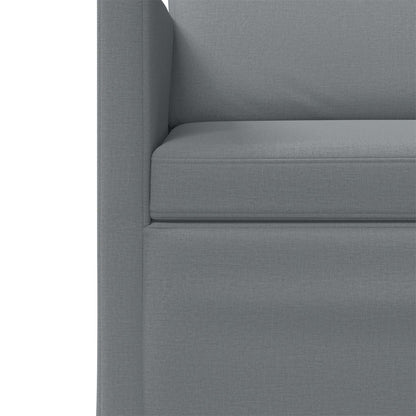 Sofa Set 2 pcs Light Grey Fabric