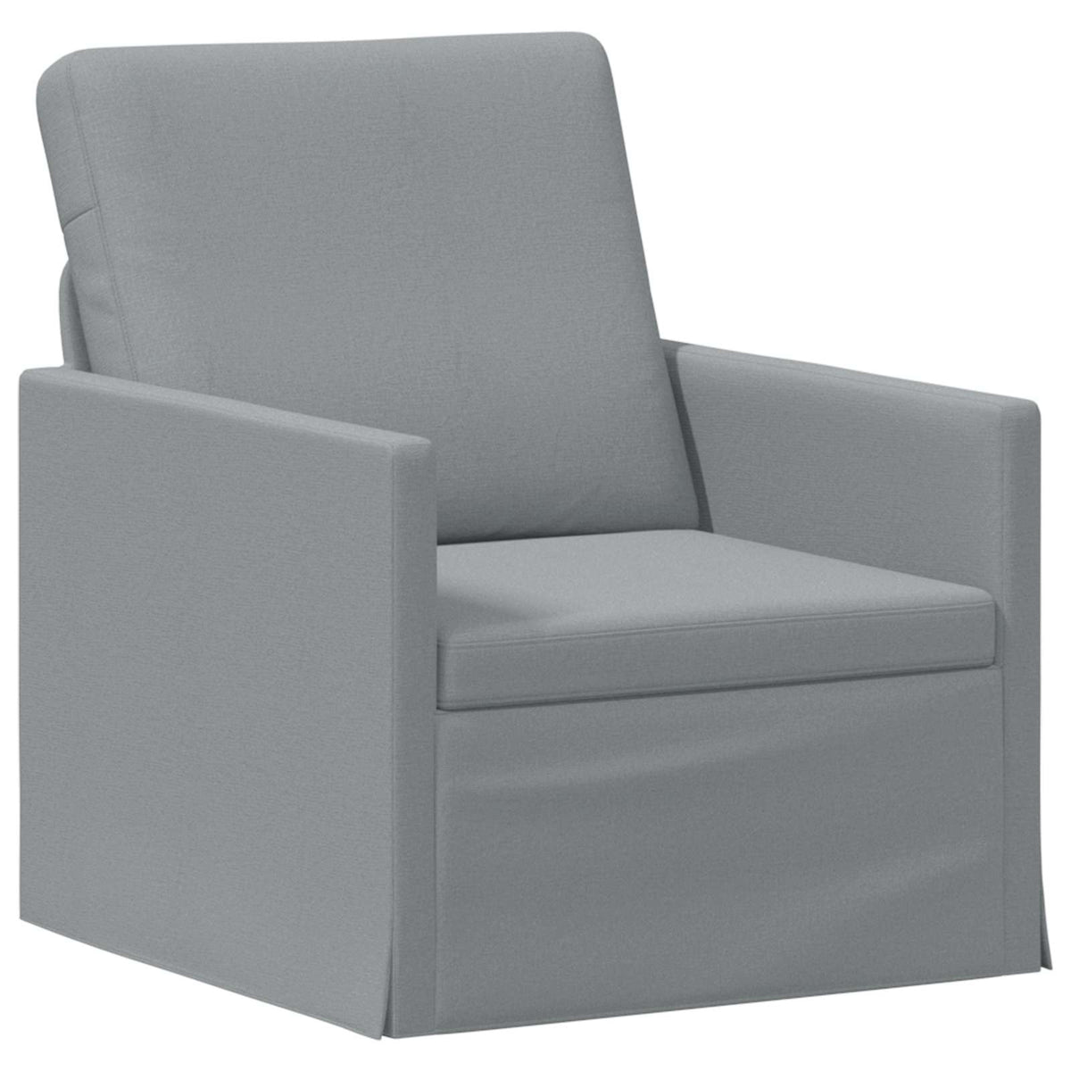 Sofa Set 2 pcs Light Grey Fabric