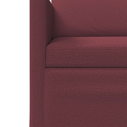 Sofa Set 2 pcs Wine Red Fabric