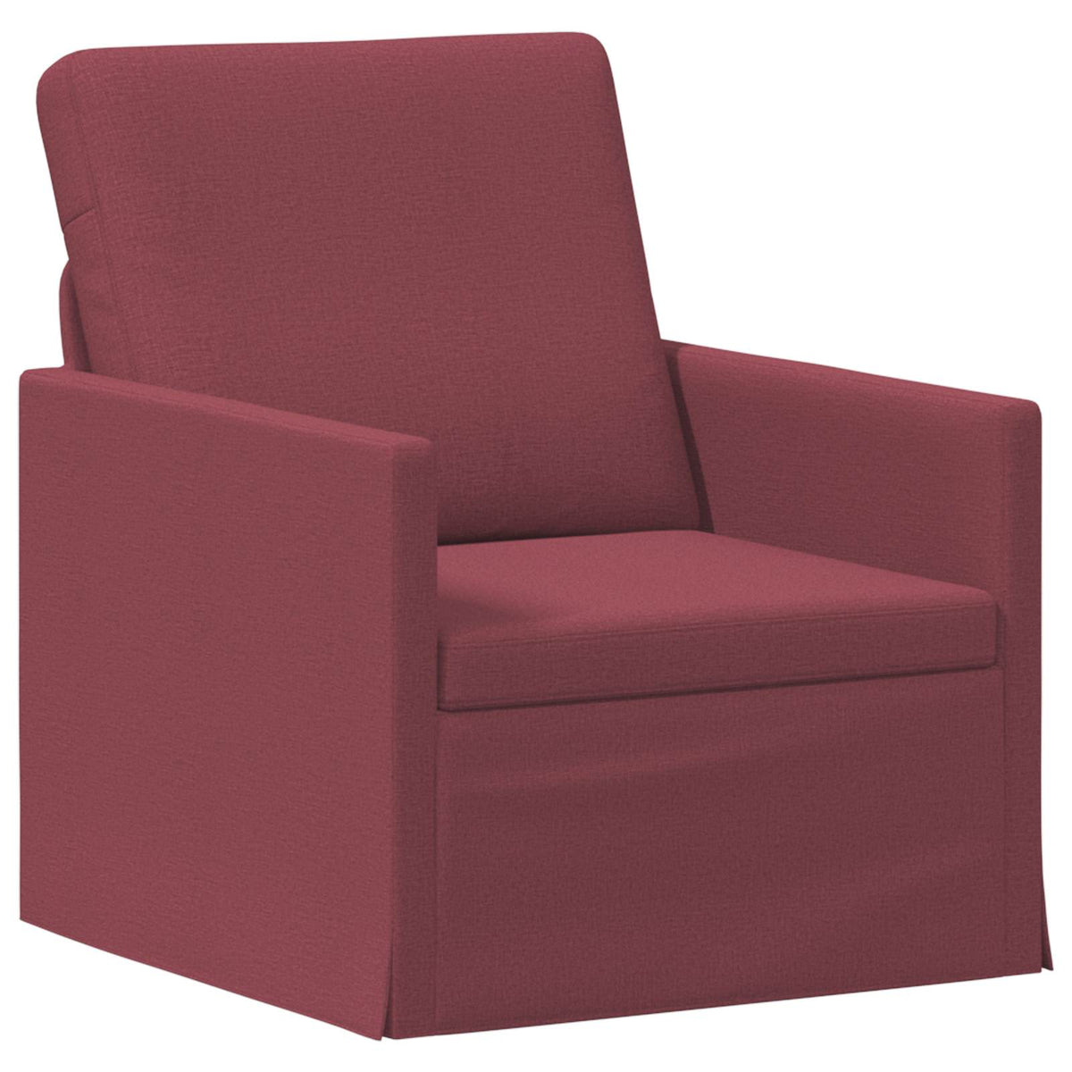 Sofa Set 2 pcs Wine Red Fabric