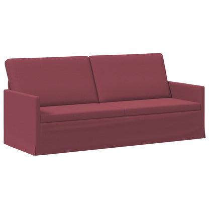 Sofa Set 2 pcs Wine Red Fabric