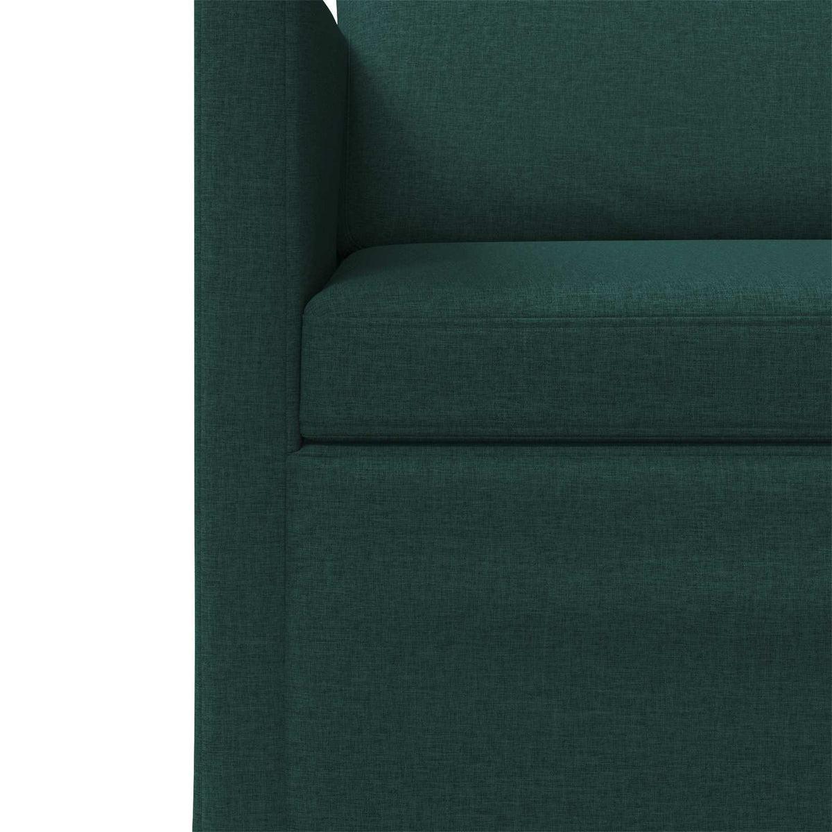 Sofa Set 2 pcs Dark Green Fabric