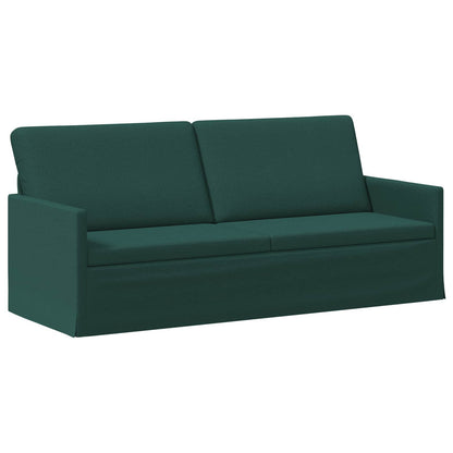 Sofa Set 2 pcs Dark Green Fabric