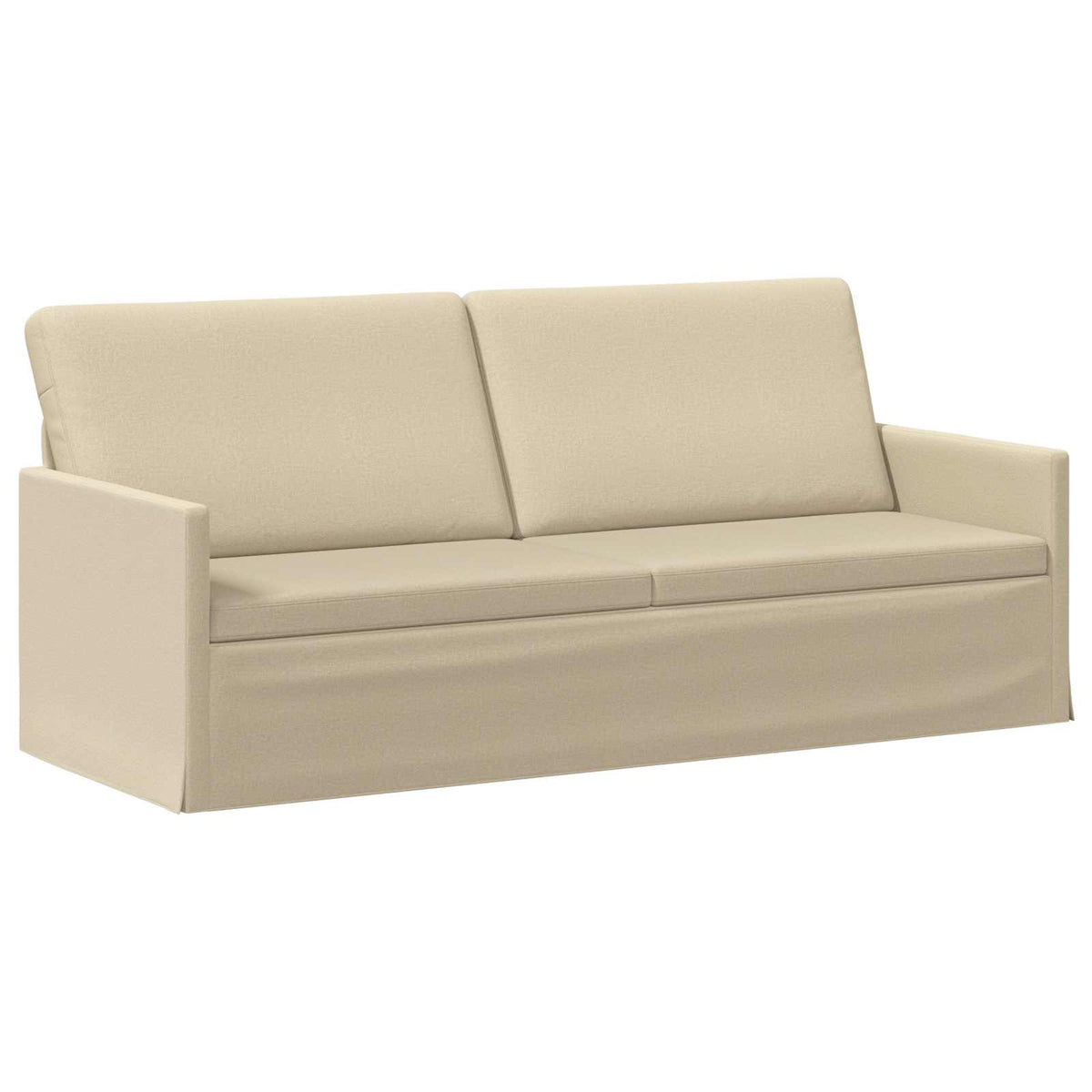 Sofa Set 2 pcs Cream Fabric