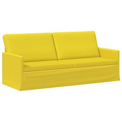 Sofa Set 2 pcs Light Yellow Fabric