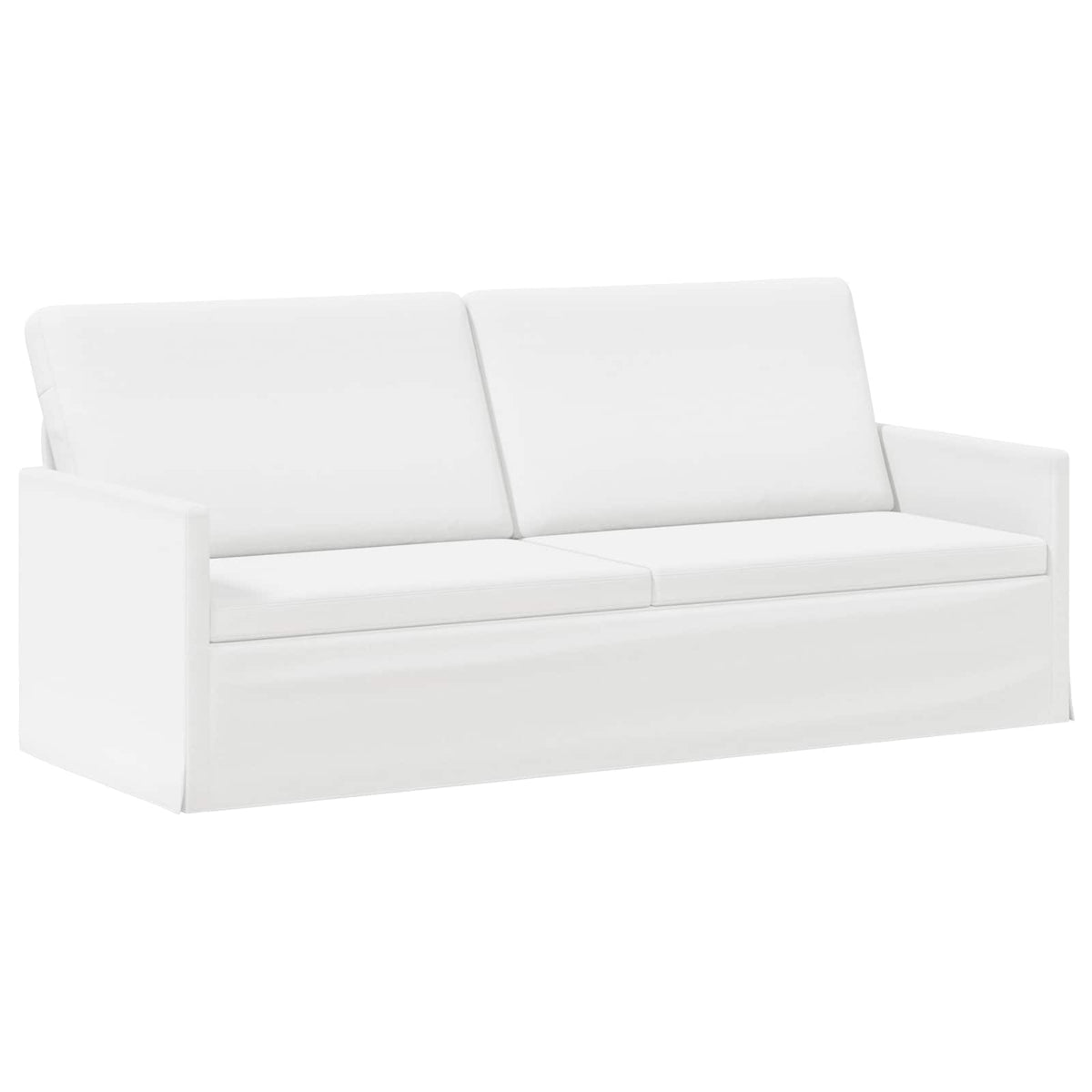 Sofa Set 2 pcs White Fabric
