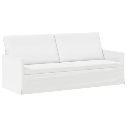 Sofa Set 2 pcs White Fabric