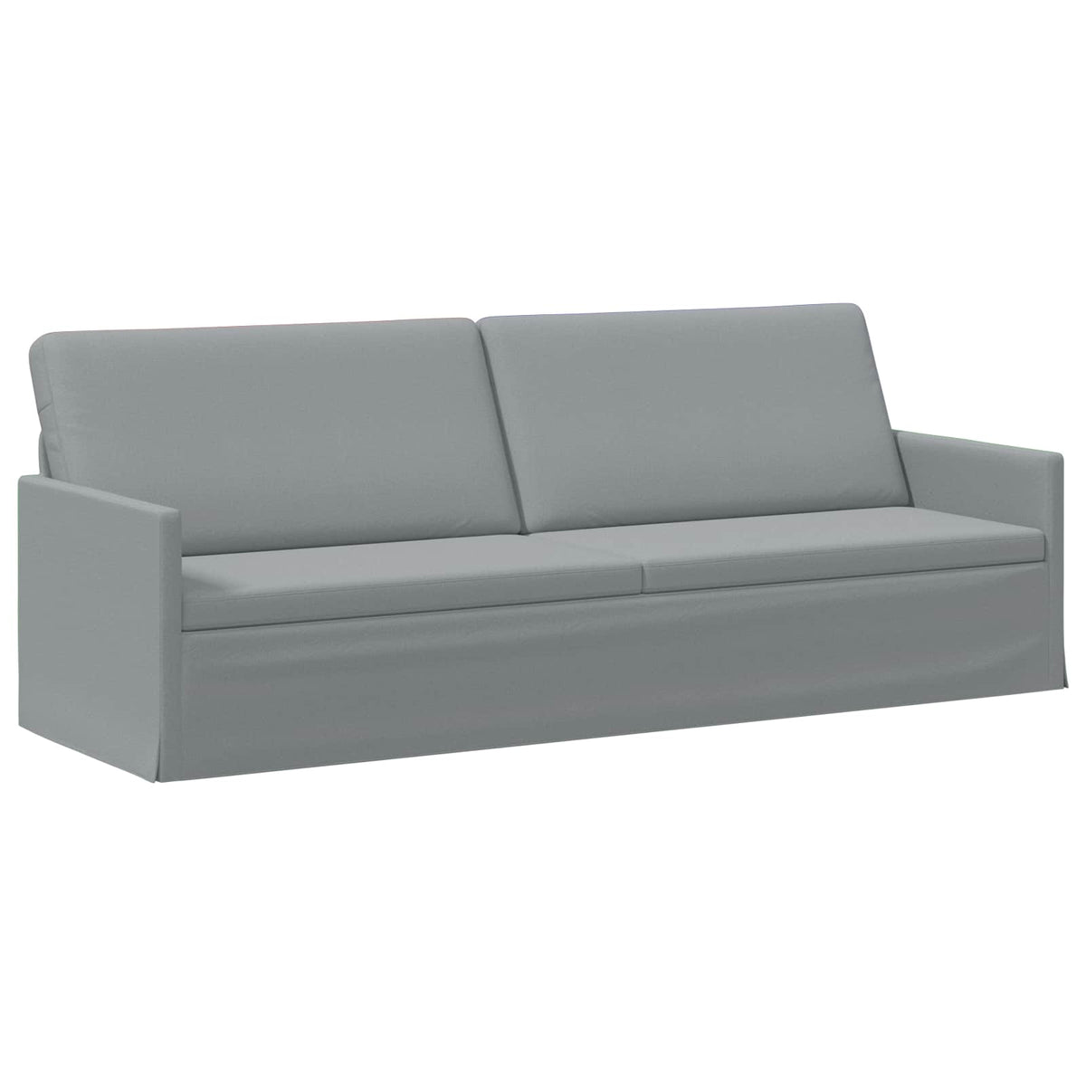 Sofa Set 2 pcs Light Grey Fabric
