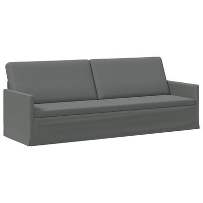 Sofa Set 2 pcs Dark Grey Fabric