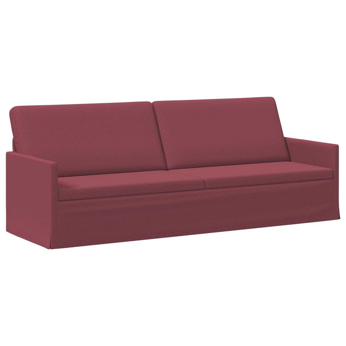 Sofa Set 2 pcs Wine Red Fabric