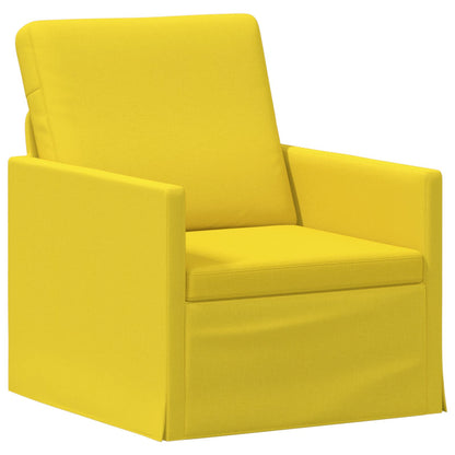 Sofa Set 2 pcs Light Yellow Fabric