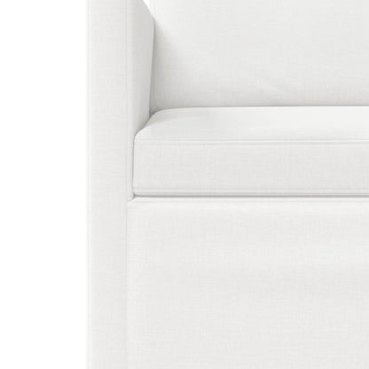 Sofa Set 2 pcs White Fabric