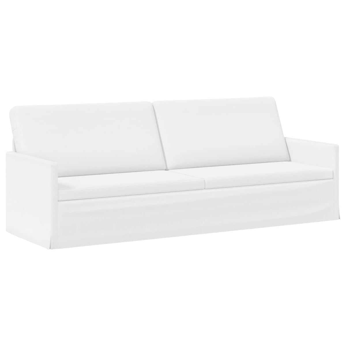 Sofa Set 2 pcs White Fabric