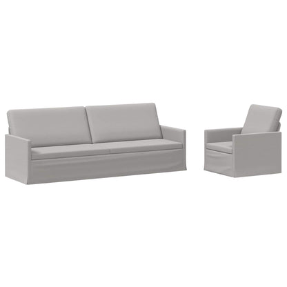 Sofa Set 2 pcs Cloud Grey Fabric