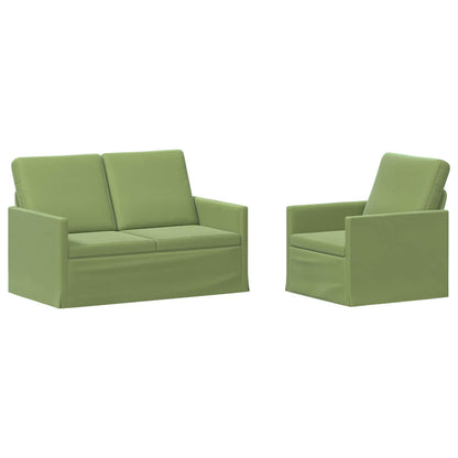 Sofa Set 2 pcs Light Green Velvet