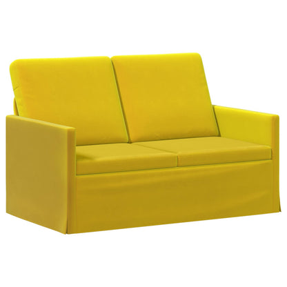 Sofa Set 2 pcs Yellow Velvet