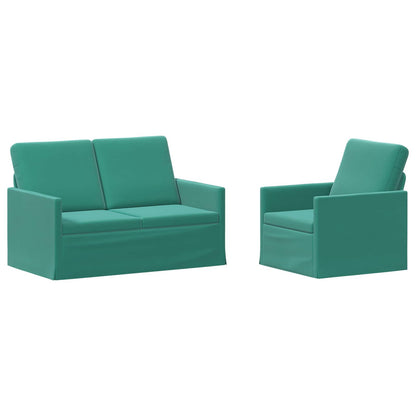 Sofa Set 2 pcs Turquoise Velvet