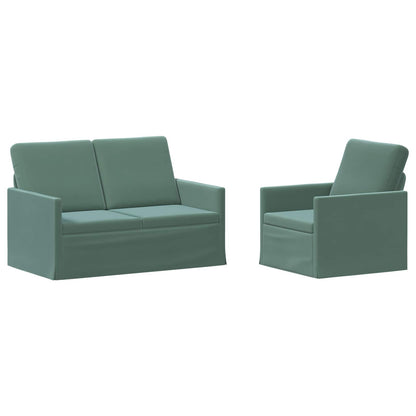 Sofa Set 2 pcs Sea Green Velvet