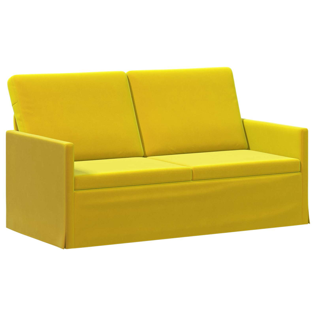 Sofa Set 2 pcs Yellow Velvet
